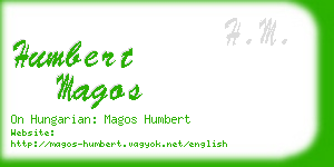 humbert magos business card